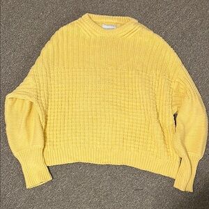 The Knotty Ones Yellow Knit Sweater